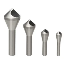 OCGIG 4pcs Countersink Chamfer Tool HSS(4241) Silver (4pcs Oblique Hole) 