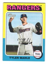 2025 Topps Hertiage #527 Tyler Mahle Texas Rangers Baseball Card