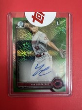 2022 Bowman Chrome Yan Contreras Prospect Auto Green #CPA-YC #69/99 CIN REDS