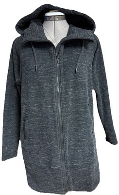 Athleta Full Zip Hooded Long Sweatshirt. Size S Zip Pkts Pit To Pit 21  L 30 