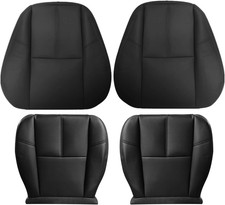 Black Leather Seat Covers For Chevy Silverado Gmc Sierra 2007-2014