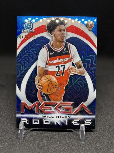 2025-26 Bowman Chrome Will Riley RC Mega Rookies Blue Mojo Refractor /150 #MR-21