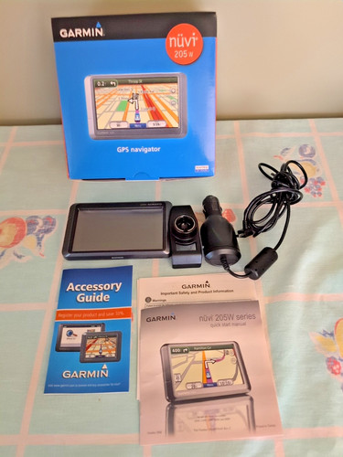 Garmin Nuvi 205W Series GPS Navigator System & Car Charger W Instructions 