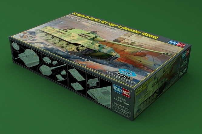 Hobbyboss 84559 - 1:35 Pz.Kpfw.VI Sd.Kfz.182 Tiger II (Henschel 105Mm) - New
