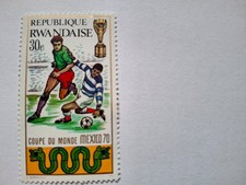 Briefmarke Republik Ruanda 1970 Fußball WM Mexico 70