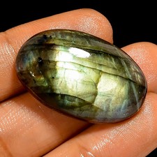40 Ct Natural Labradorite Polished Oval Shape Cabochon Loose Gemstone 31X19X8 mm