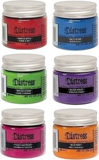 Tim Holtz Distress Embossing Glaze Bundle 6 Bright Colors, Candied Apple,...