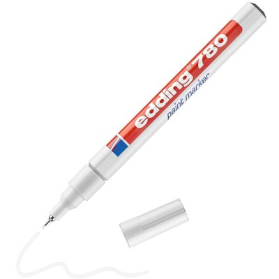 Edding 780 Lackmarker extra fein 0,8 mm Kugelspitze weiß (10er Pack)