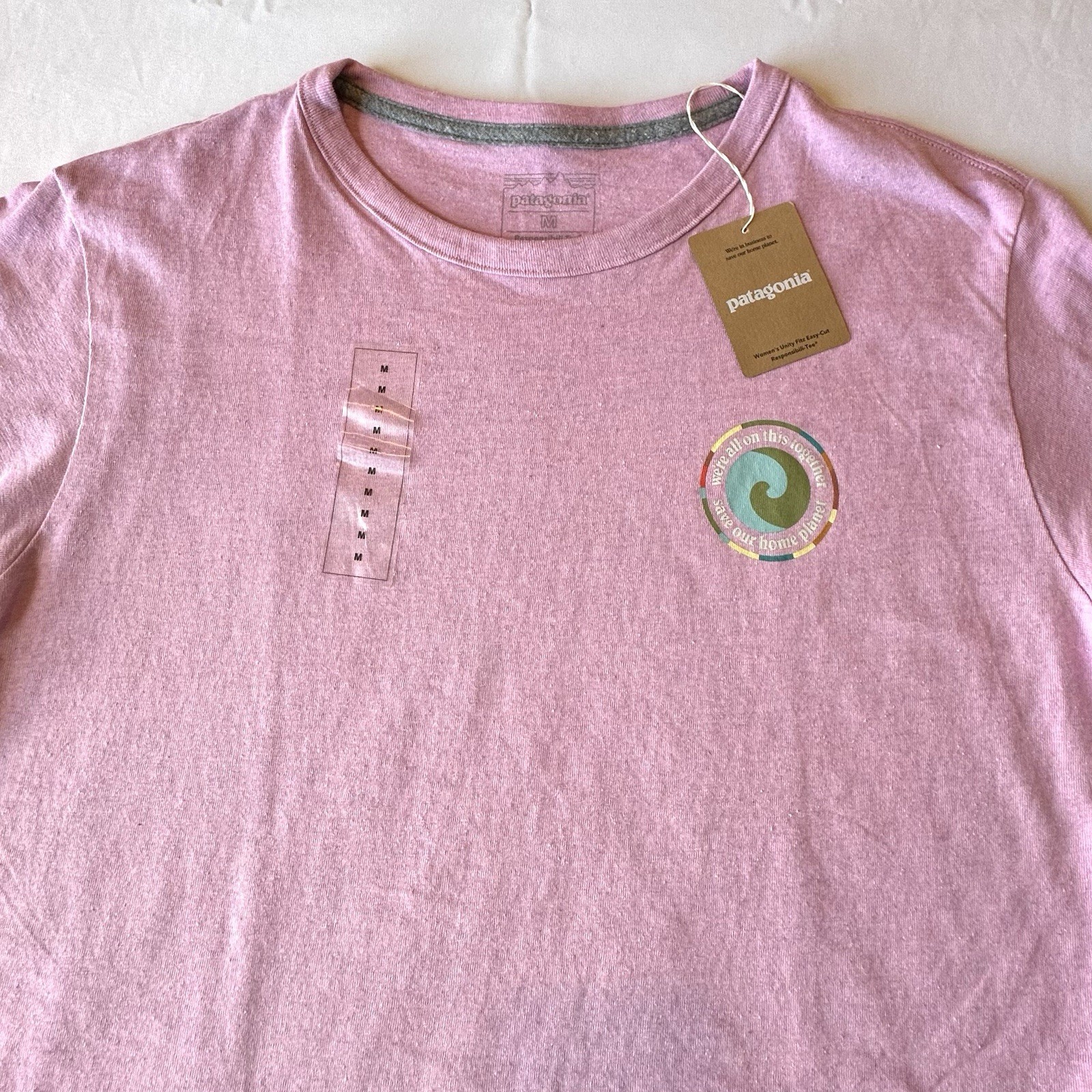 Patagonia Womens T-Shirt Short Sleeve Unity Fitz Logo Responsibili-Tee Sz M NEW thumbnail 7