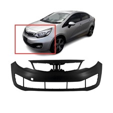 Bumper Cover For 2012-2015 Kia Rio Sedan Wfog Lamp Holes Lx Sx Ex Front Primed