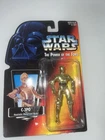 Star Wars POTF C-3PO Realistic Metalized Body Action Figure Red Card Kenner 1995