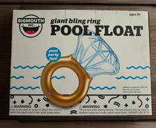 NEW BIG MOUTH GIANT 5ft BLING RING INFLATABLE DIAMONG POOL FLOAT PARTY RAFT 