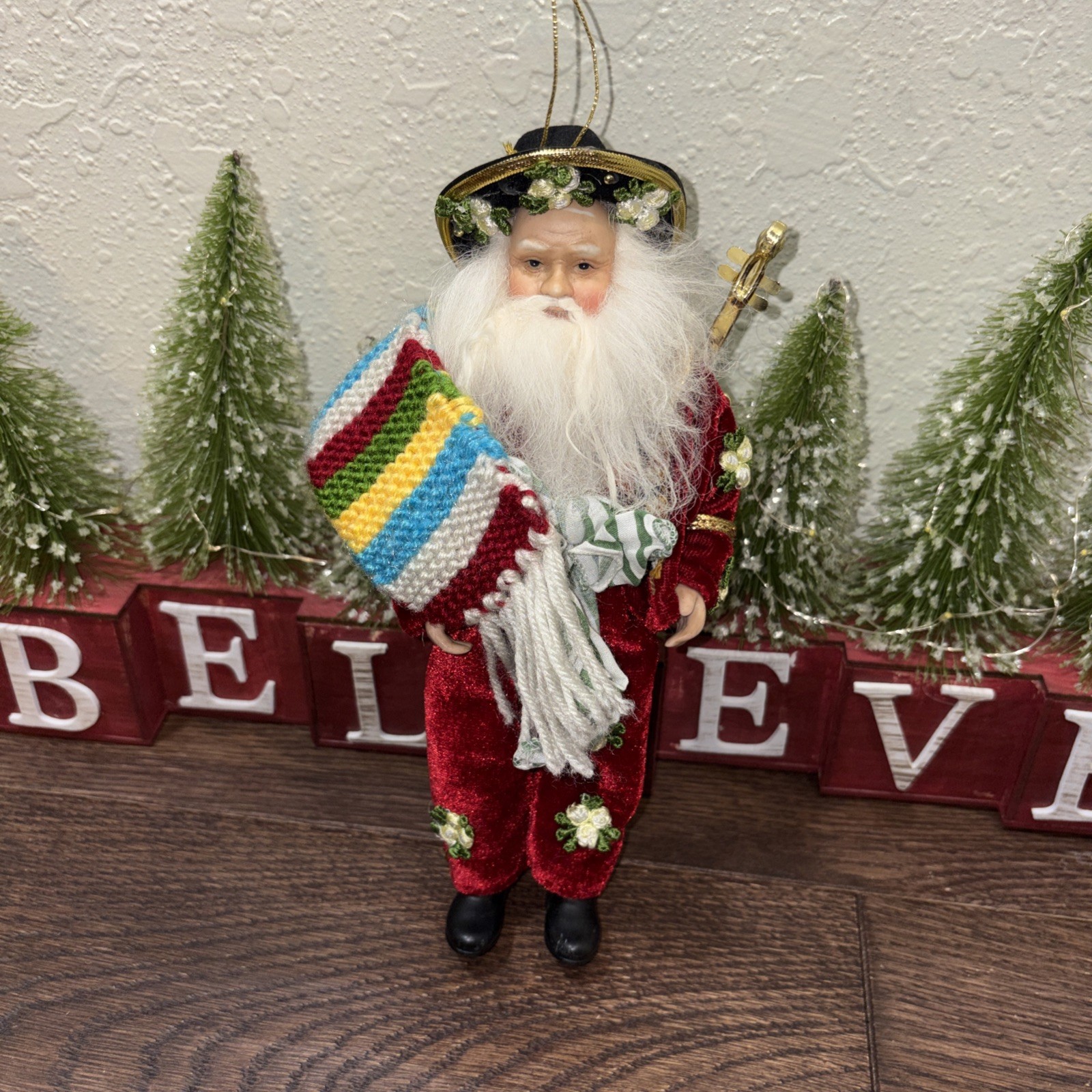 Mexican Santa Dillard’s Trimming Christmas Holiday 10” Ornament Decoration