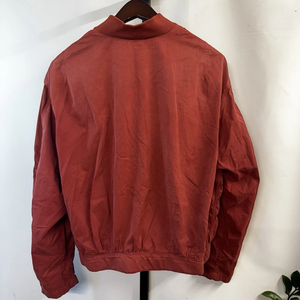 Hugo Boss Italia Hombres 54/XL Rojo Cremallera Completa Bombardero Motociclista Chaqueta Jinete Informal Foto 2 de 4