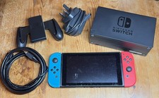 Nintendo Switch V2 HAC-001(-01) Red Blue JoyCons Dock Charger HDMI Fully Working