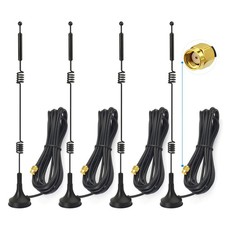 Bingfu Dual Band WiFi 2.4GHz 5GHz 5.8GHz 9dBi 4-Pack RP-SMA Male Antenna