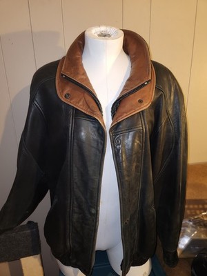 Vintage Lone Pine Leather Jacket Size XS Extra Small Zip And Button Up