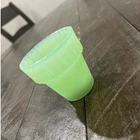 Fenton Martha Stewart Jadeite Glass Ribbed Votive Candle Holder Green 2 inch