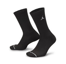 Nike Men's Air Jordan Cushion Ply Crew Sock 6 Pack Black HV6228-010 k