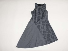 Banana Republic Womens Bias Cut Sleeveless Asymmetrical Dress Size 4 Petite Gray