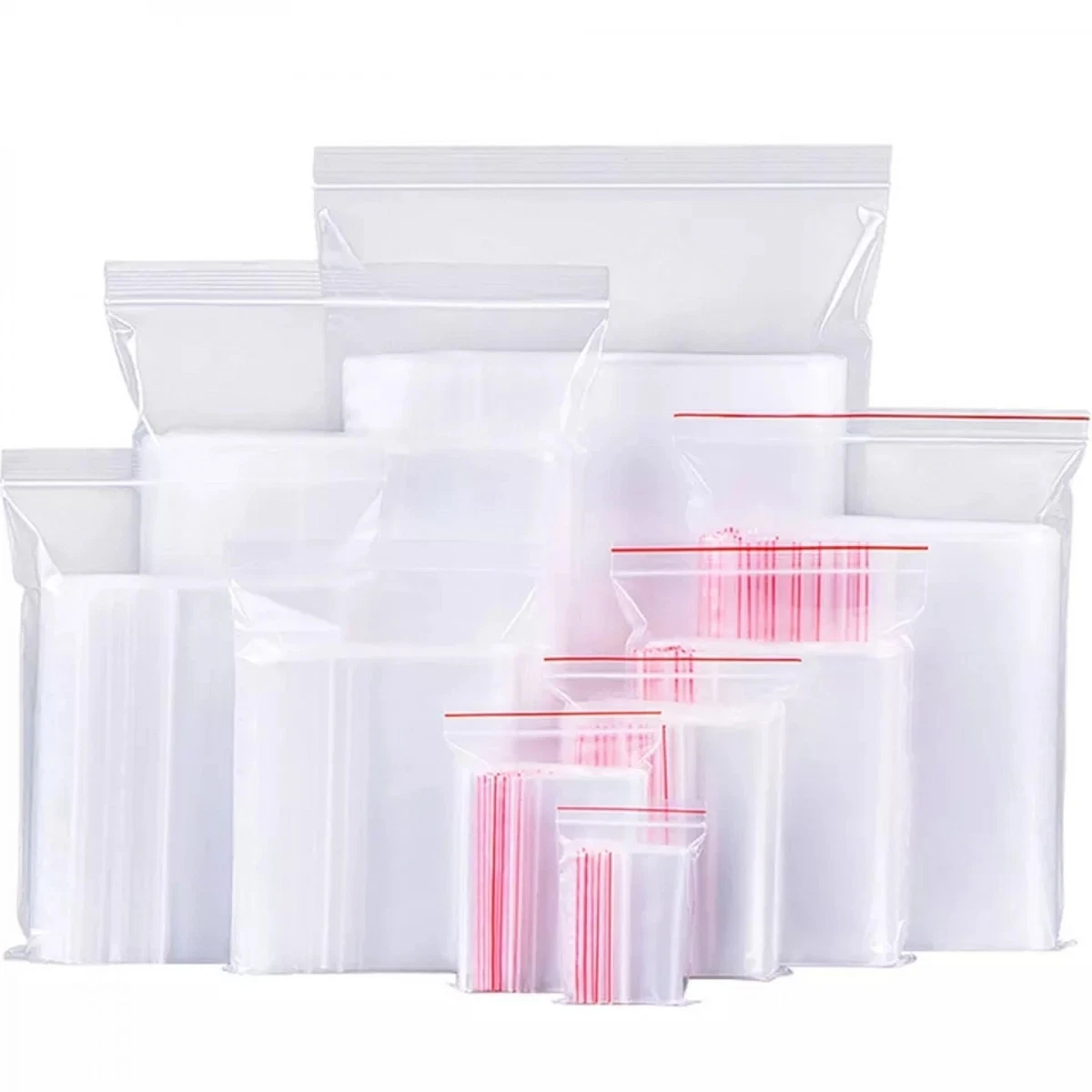 9" X 12" Large Reclosable Zip Poly Bags 300ct Clear Plastic Bags