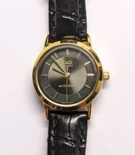 Q Q By Citizen Ladies Womens Quartz Watch 3 Bar 24mm Leather Band New Battery