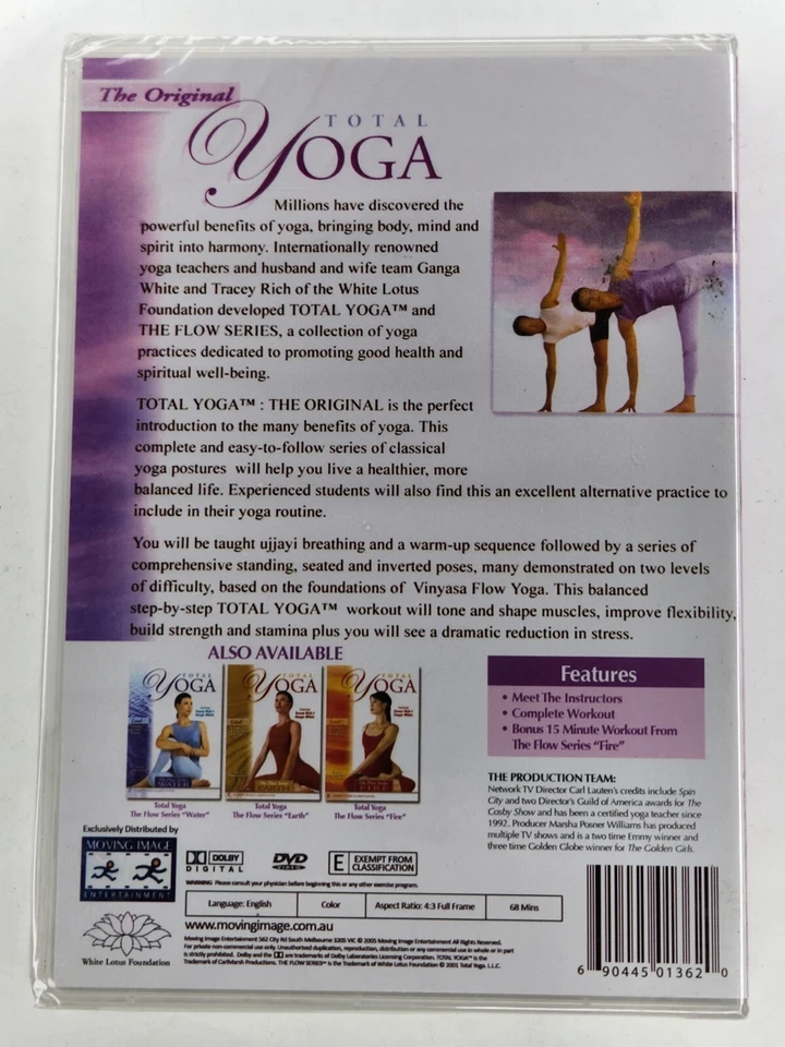 Total Yoga: The Original (DVD) Tracey Rich & Ganga White New Sealed - Image 2 of 2