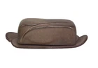 Vintage FRANKOMA Lazy Bones Brown Satin Covered Butter Dish #4K