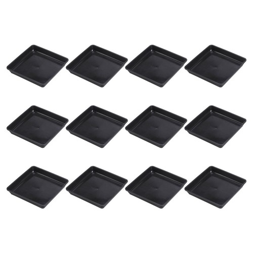 12 Pcs Flower Basin Mats Drip Tray Pot Bottom Plant Plate Square Plates