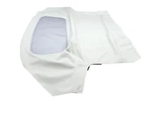 Fits Fiat 124 Spider CS1 1600 1800 Convertible Soft Top 1966-1979 WHITE Vinyl