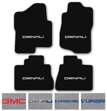 4pc Carpet Floor Mat Set for 2000-2018 GMC Yukon/Denali - Choose Logo & Color