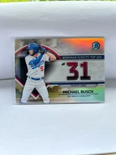 2023 Bowman Chrome Michael Busch SP Bowman Scouts Top 100 Card#BTP-31 Dodgers