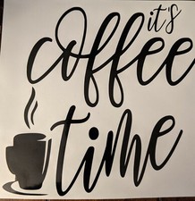 It's Coffee Time Black Kitchen Cafe Wall Decal Sticker Vinyl Art