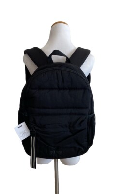 PINK Victoria\'s Secret Quilted Puffer Backpack in Black Buy Quilted Puffer Backpack, Black - Order Bags online - PINK US main image 3