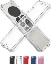 Clear Apple TV Remote Case - Slim Hybrid Design with Drop Protection