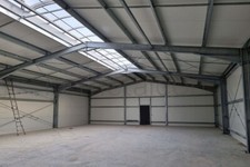 Isolierte Stahlhalle 20x20x5 sk 85kg Industriehalle Lagerhalle Gewerbehalle ITC