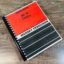 Massey Ferguson Mf 40 Tractor Parts Catalog Manual Book Exploded Views Numbers