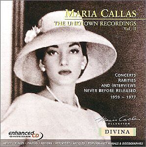 MARIA CALLAS - Maria Callas: The Unknown Recordings, Vol. 2 - ~~ CD - **VG** - Photo 1/1