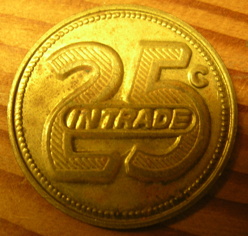 #31 - Old Brass Trade Token – ELLENSBURG BEVERAGE PARLOR (WASH) - Picture 2 of 4