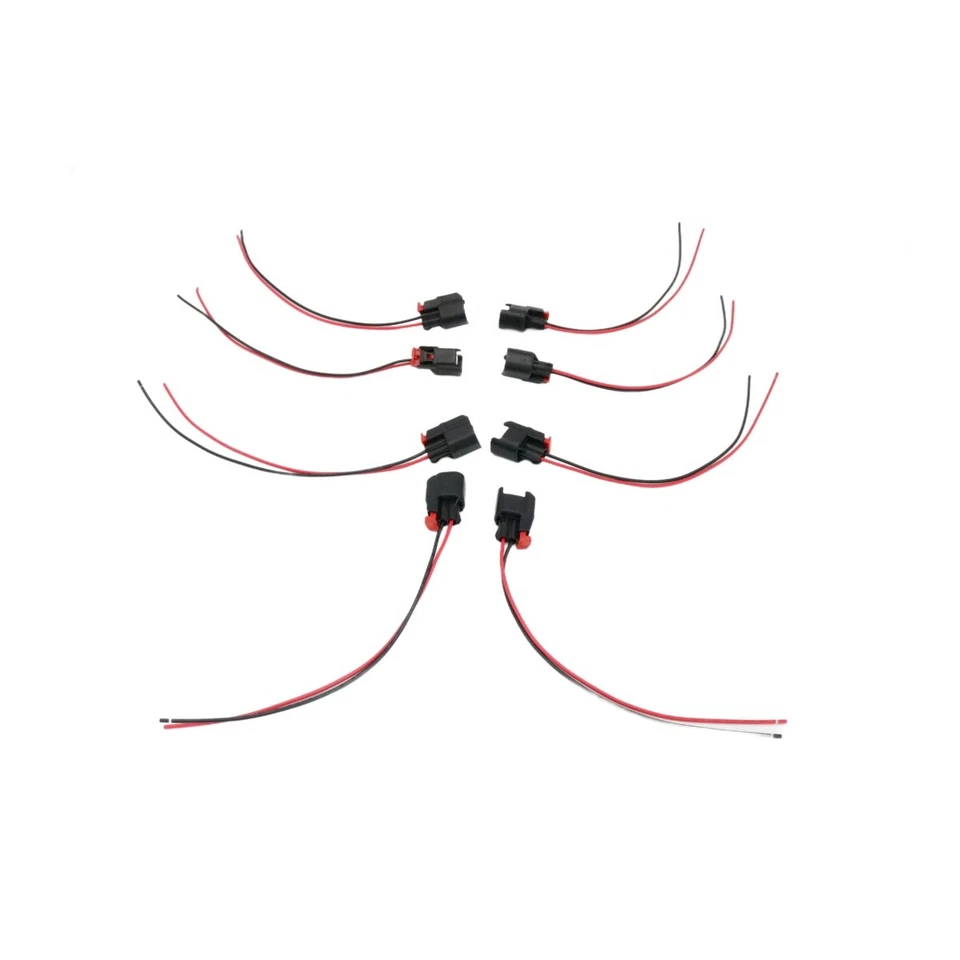 8Pcs Fits Dodge Ram 1500 Jeep Wrangler JK Fuel Injector Connector Pigtail PT2160 - Изображение 3 из 4