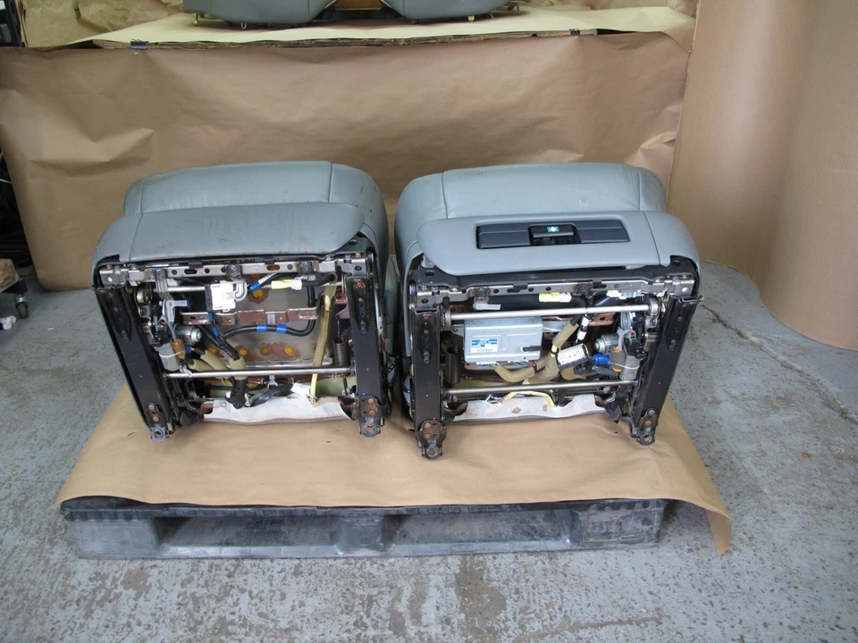 🥇98-00 LEXUS UCF20L LS400 FRONT & REAR LEATHER SEAT GRAY COMPLETE SET OEM Foto 4 de 4