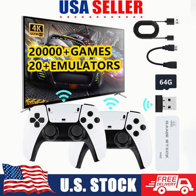 Retro Gaming Console 20000 Classic Games 4K HDMI Output w/2 Wireless Controllers