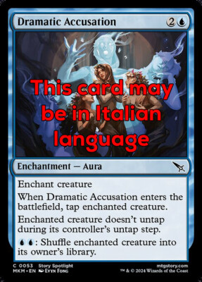 MTG DRAMATIC ACCUSATION FOIL EXC - ACCUSA PLATEALE 53 - MKM - MAGIC