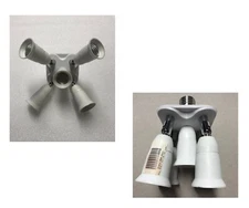 5 in 1 360 Degree Light Socket Splitter E26 E27 Adapter Converter Stand LED Bulb