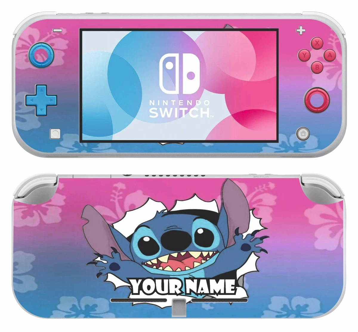 Nintendo Switch LITE PERSONALISED LILO & STITCH Sticker Game Skins Decals  cover