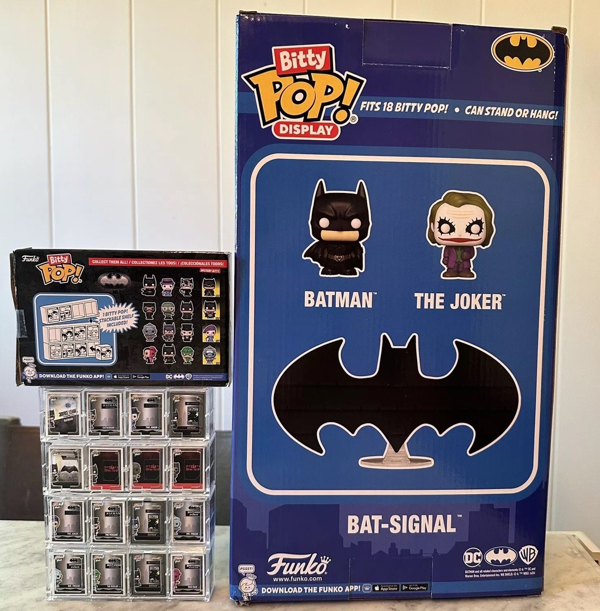 Funko Bitty Pop Batman Display Bat-Signal & Complete Set 85th