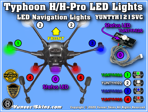 Typhoon H/H-Pro LED Lights - Status LED Light Tri Color - Arm LED Connect Cable - Picture 18 of 48