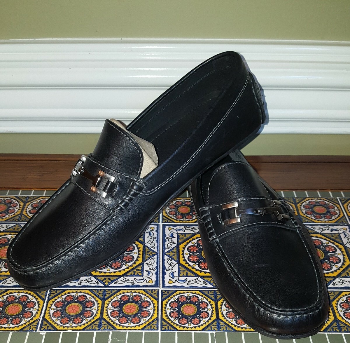 Ecco Driving Mocs Loafers Drivers Casual Shoes Brown Leather Slip On Men main image 4
