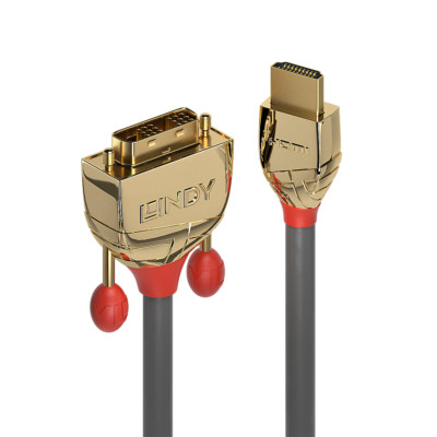 LINDY 2m HDMI an DVI Adapterkabel, No. 36195, GoldLine