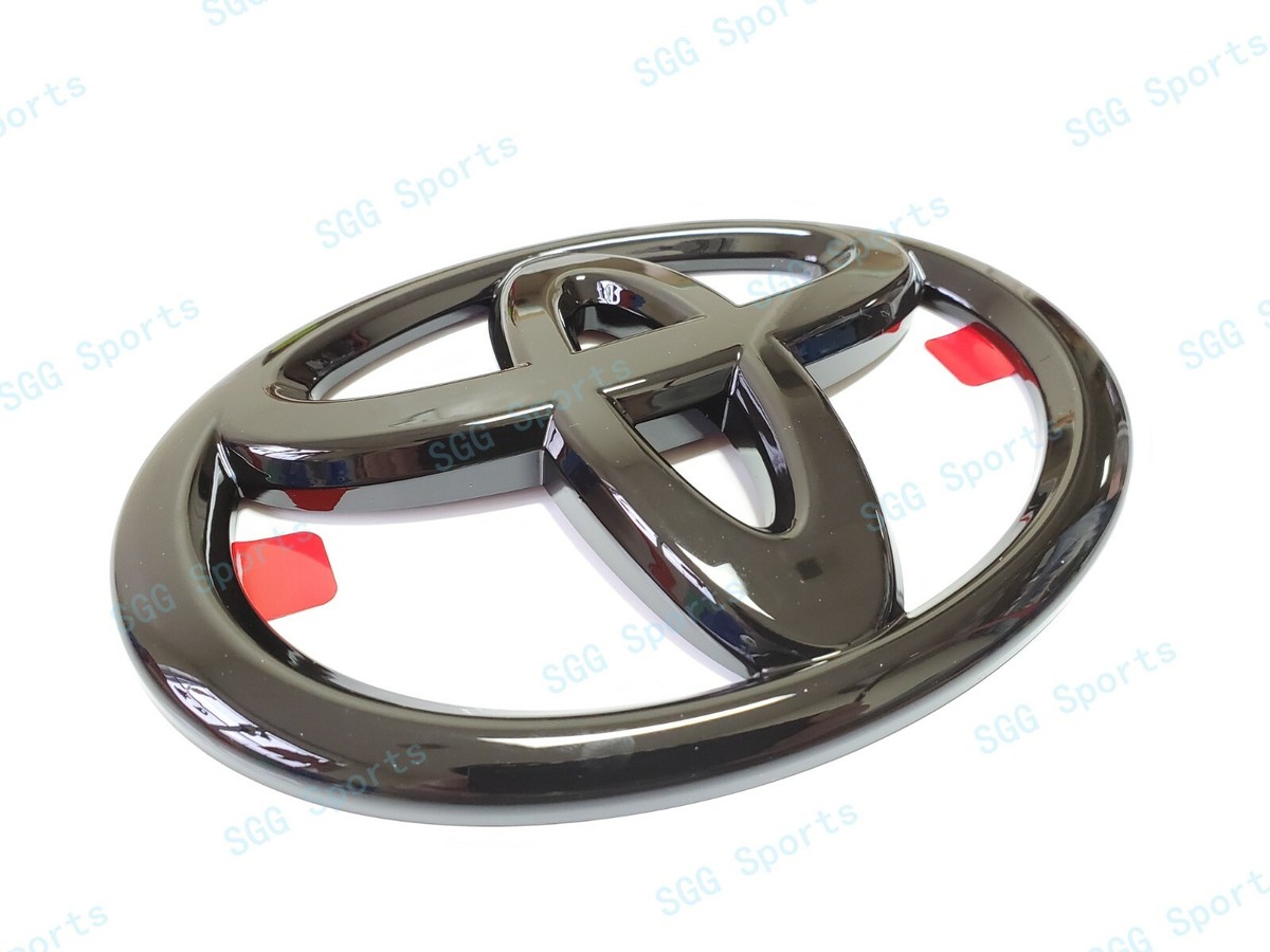 1P Matte Black Toyota Logo OVERLAY Emblem Fit For Rav4 C-HR Camry Corolla Matrix